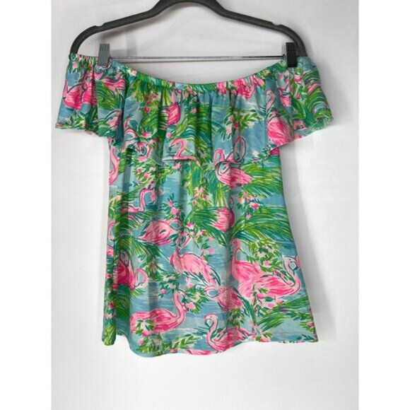 Lilly Pulitzer la fortuna off the shoulder top XS - Picture 4 of 4